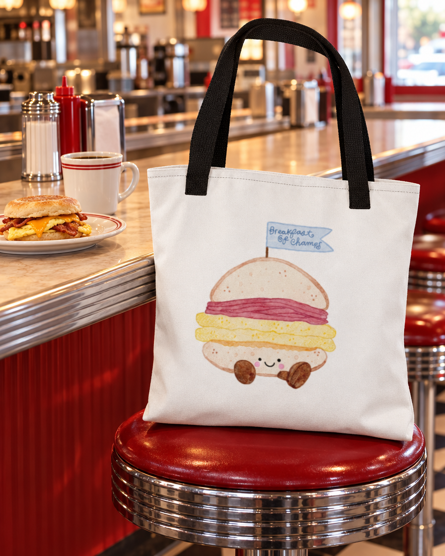 Pork Roll Tote at a New Jersey diner counter